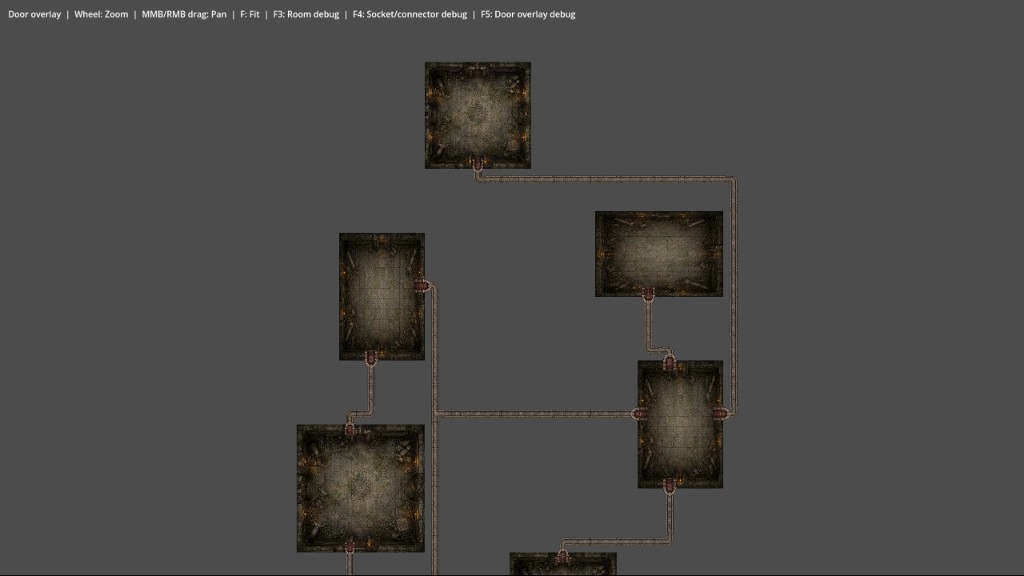 Automatically detected door positions between rooms and corridors
